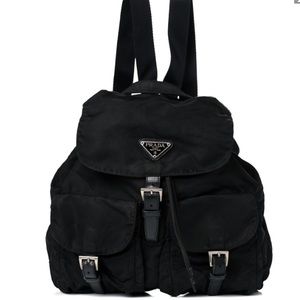 Prada Authentic Nylon Black Backpack